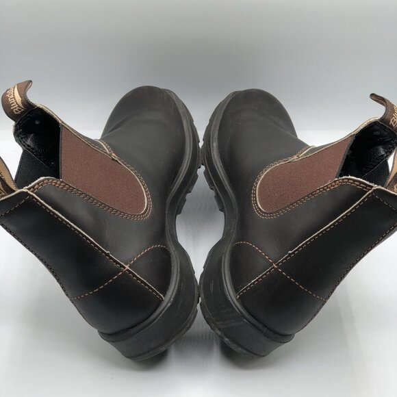 Blundstone Chelsea Boot Mens Size AU 7.5 US 8.5 #500 Stout Brown Leather Pull On - Picture 5 of 15